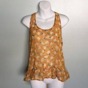 FOREVER 21 FLORAL PRINT SLEEVELESS TOP SIZE SP